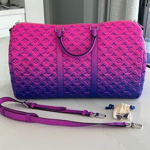 LOUIS VUITTON TAURILLON ILLUSION KEEPALL 50 VIRGIL ABLOH